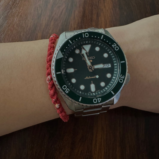 Volney 910 braided bracelet red