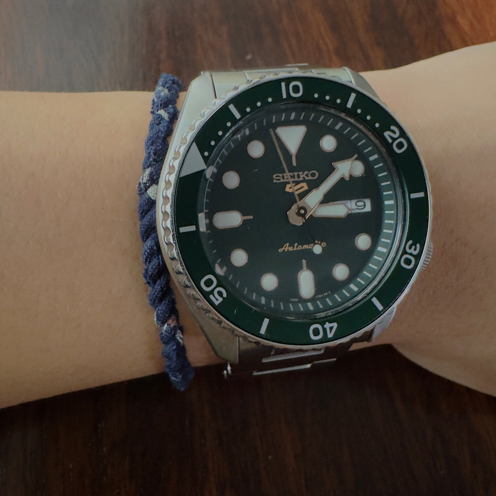 Volney 910 braided bracelet navy blue