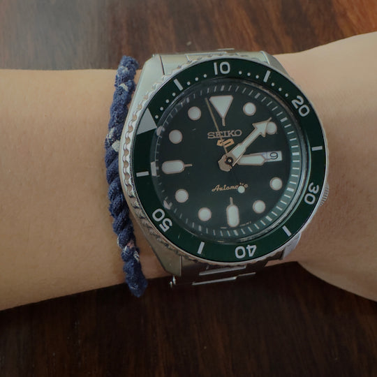 Volney 910 braided bracelet navy blue