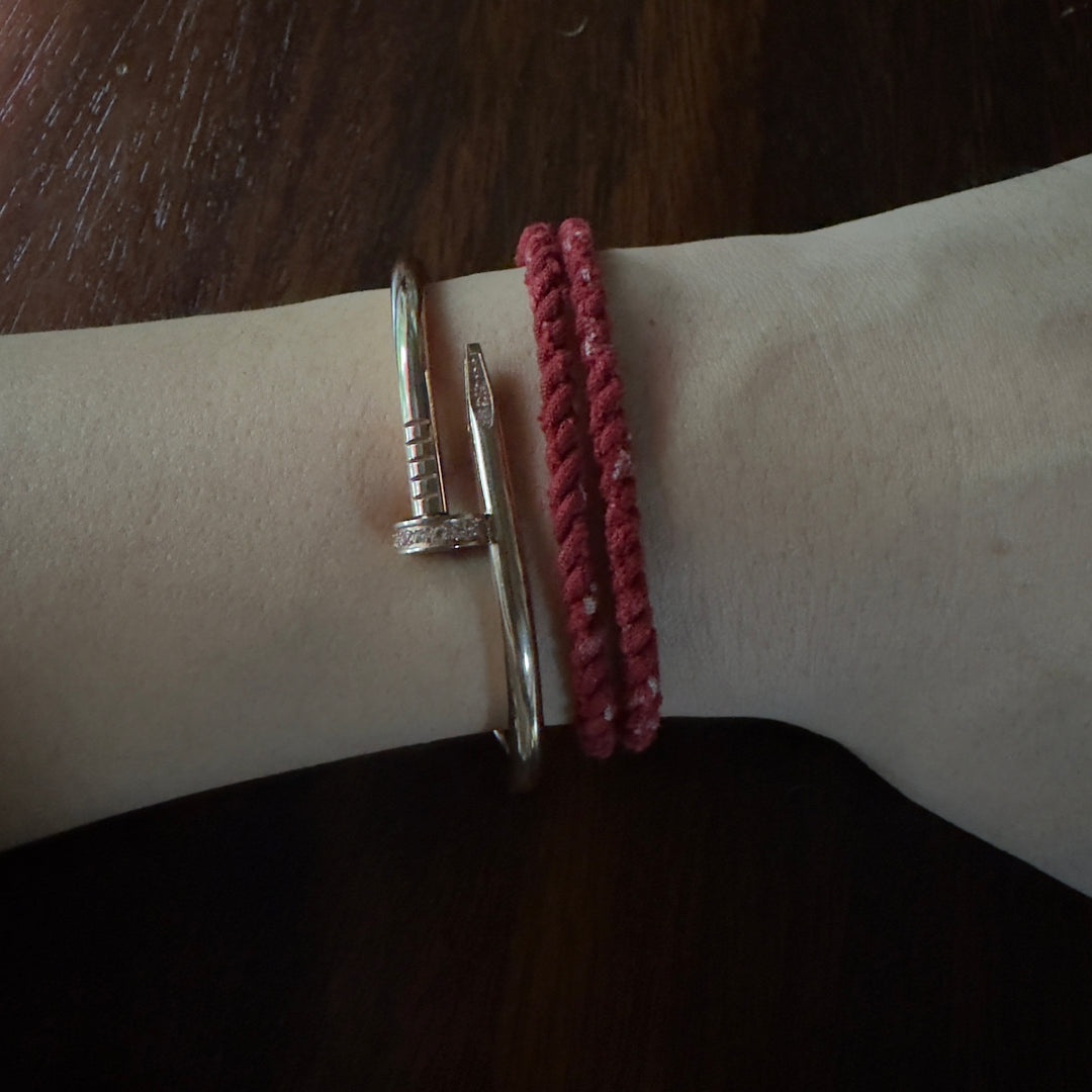 Volney 912 braided bracelet red