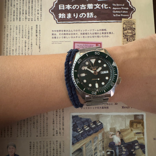 Volney 912 braided bracelet navy blue