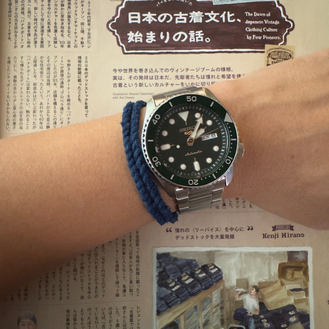 Volney 912 braided bracelet indigo