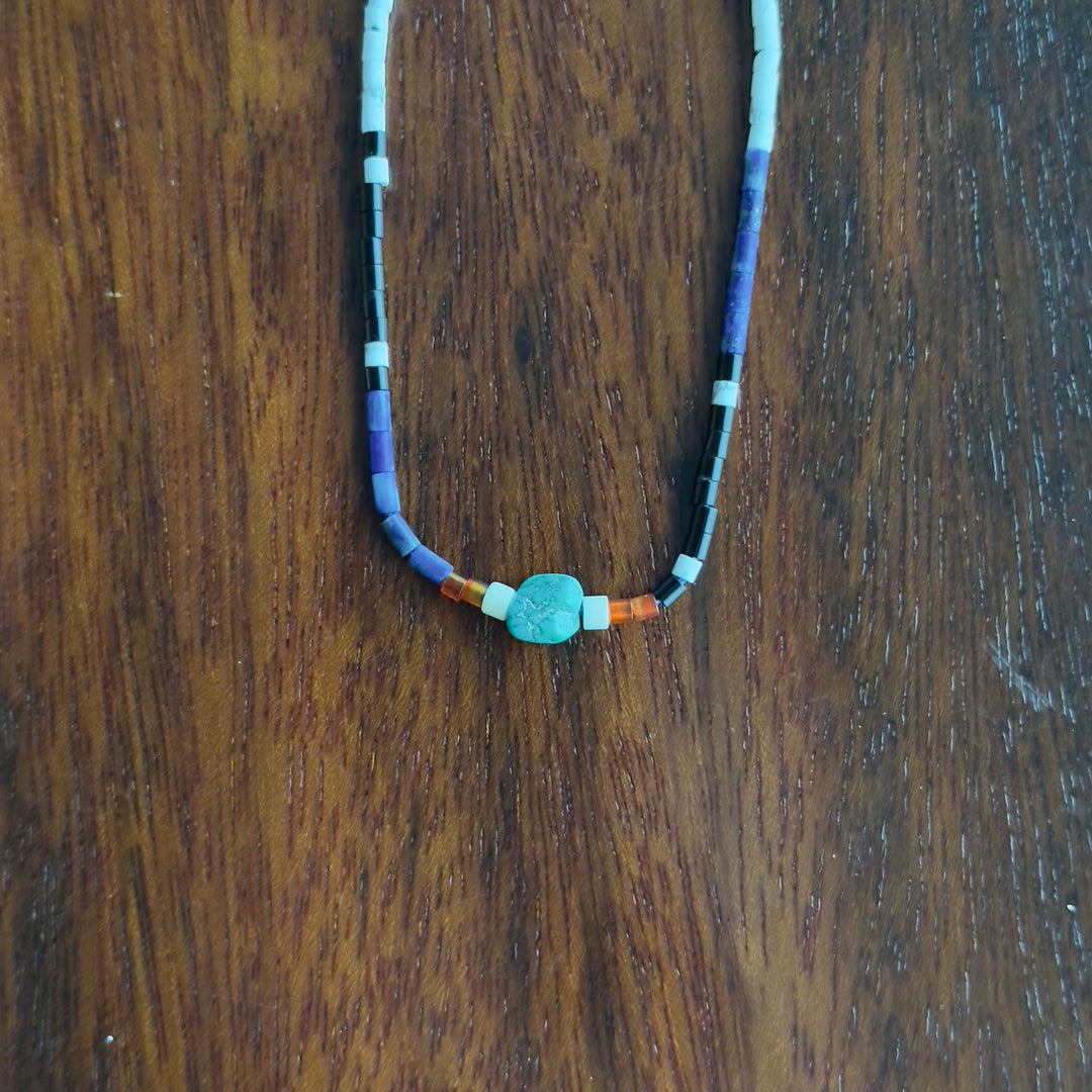 Volney 7051 tube beads necklace