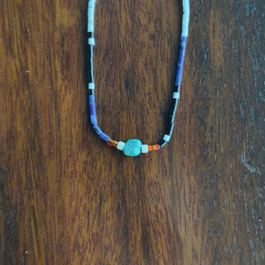 Volney 7051 tube beads necklace