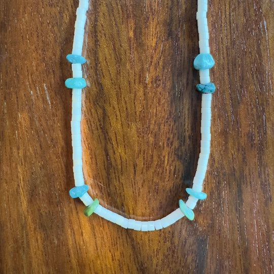 Sun nacklace cyan