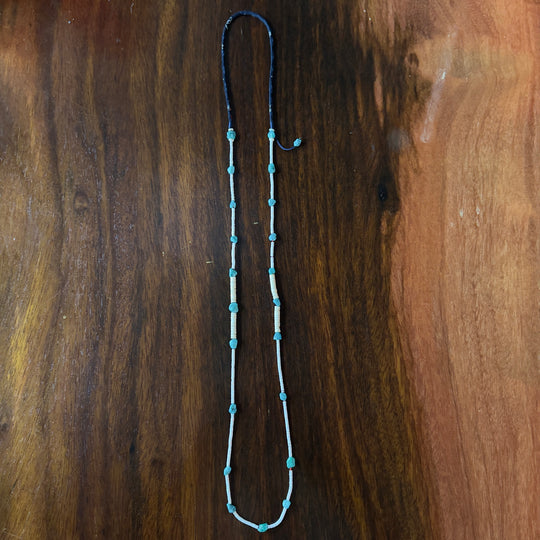 Rain necklace navy blue